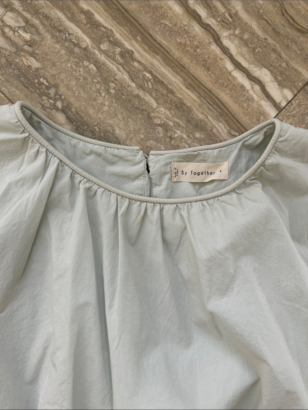 Together mint green Drawstring Top size small - Picture 3 of 7